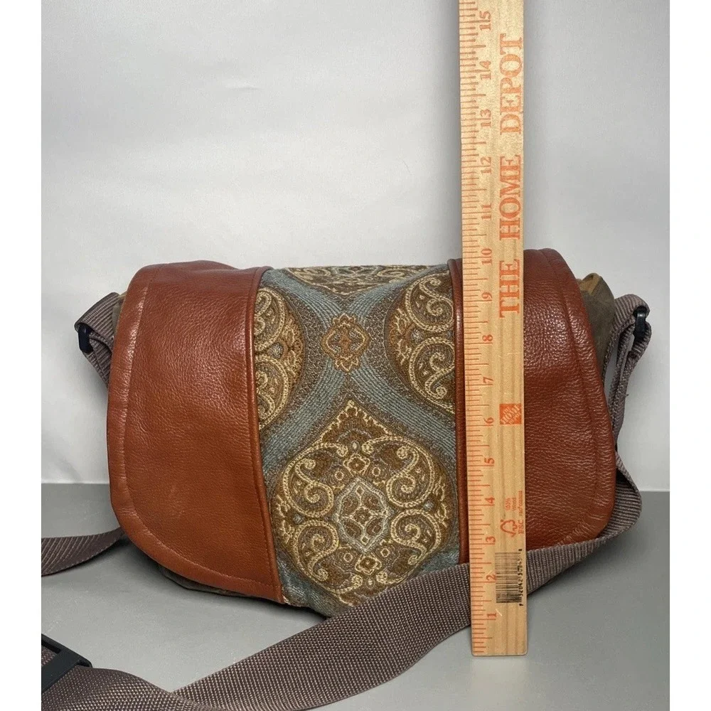 Porteen Gear  Leather Canvas Camera Bag Tapestry Messenger Bag Satchel